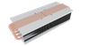 Custom 350 W heat sink 5 heat pipes zipper fin heat sink use for high power LED light