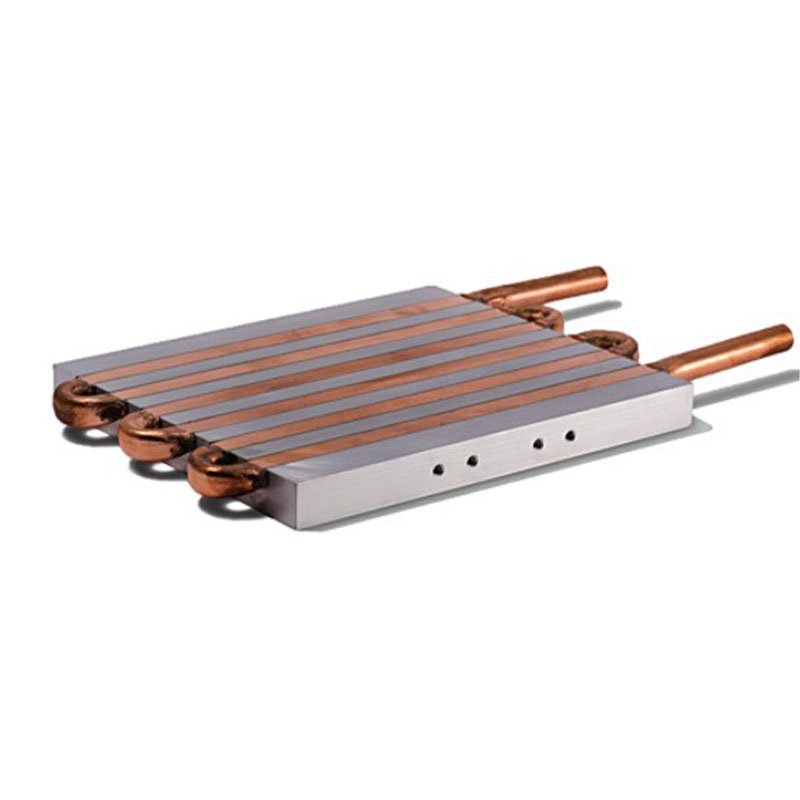 Water Liquid cooling epoxy bonded heatsink cold plate with copper tube (2)
